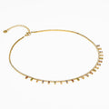 Collier Rivière Structurée Doré Multicolore