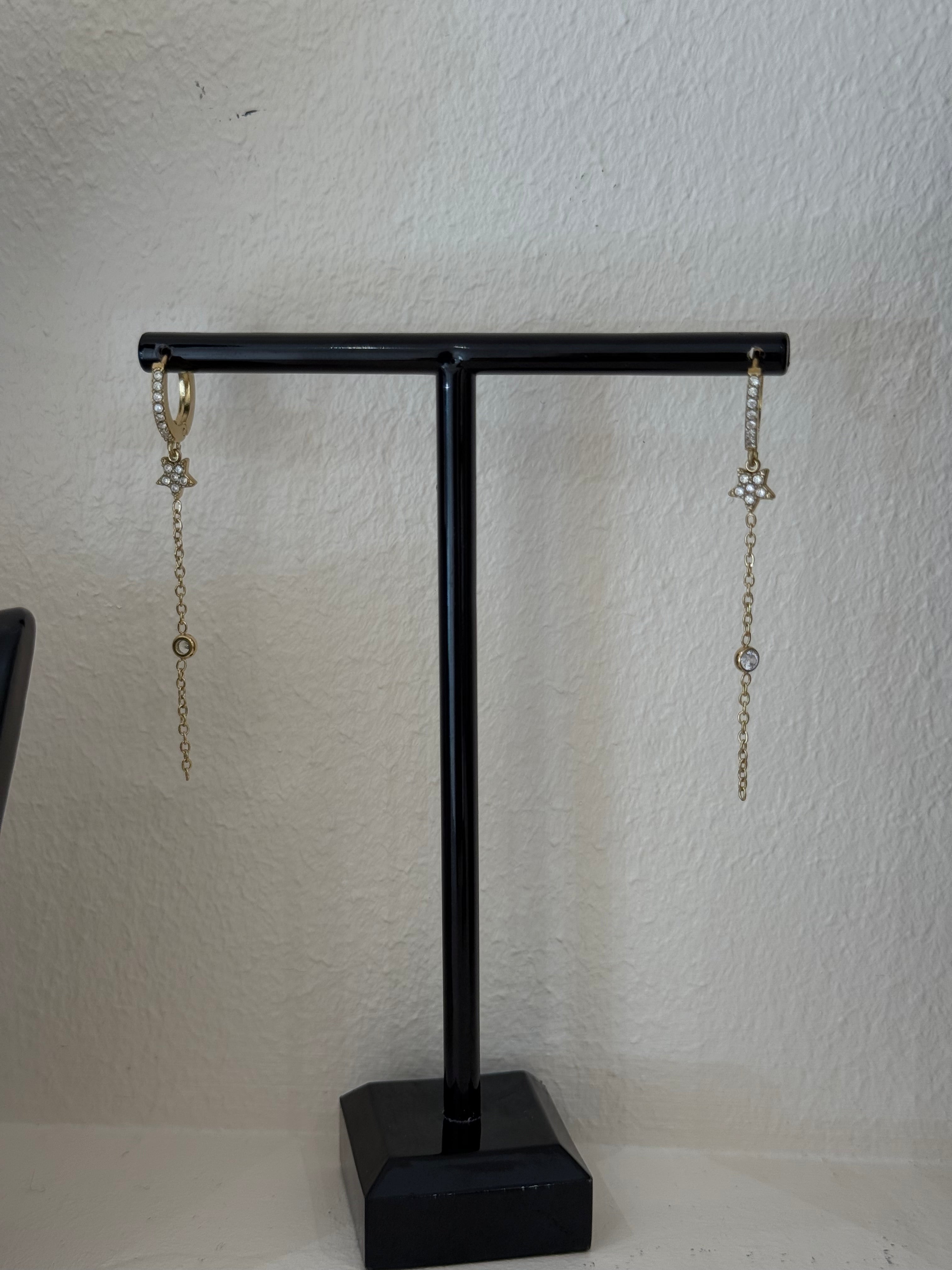 Boucles d'oreille Étoile pierreDoré