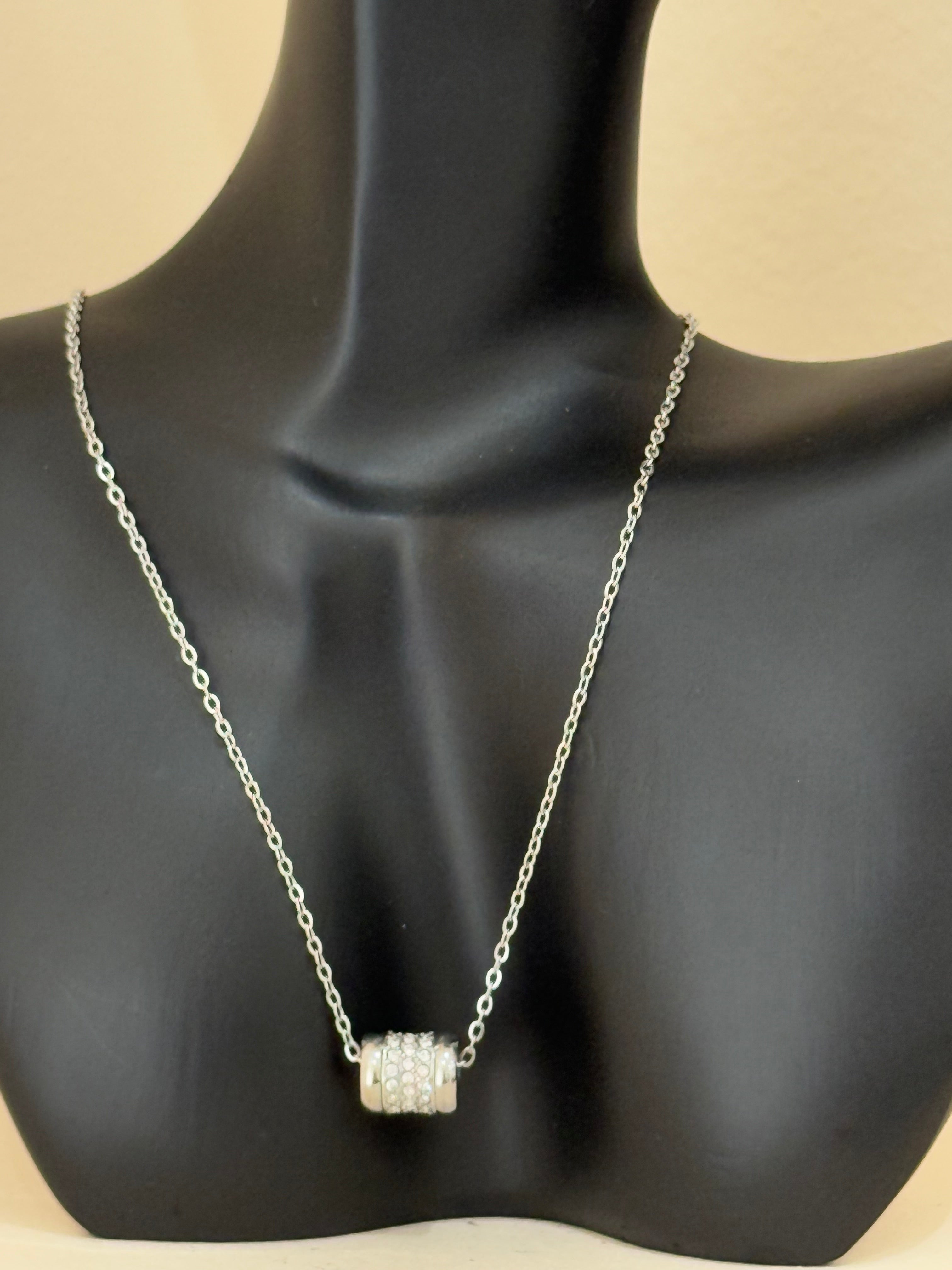 Collier Pendentif Boule Argent