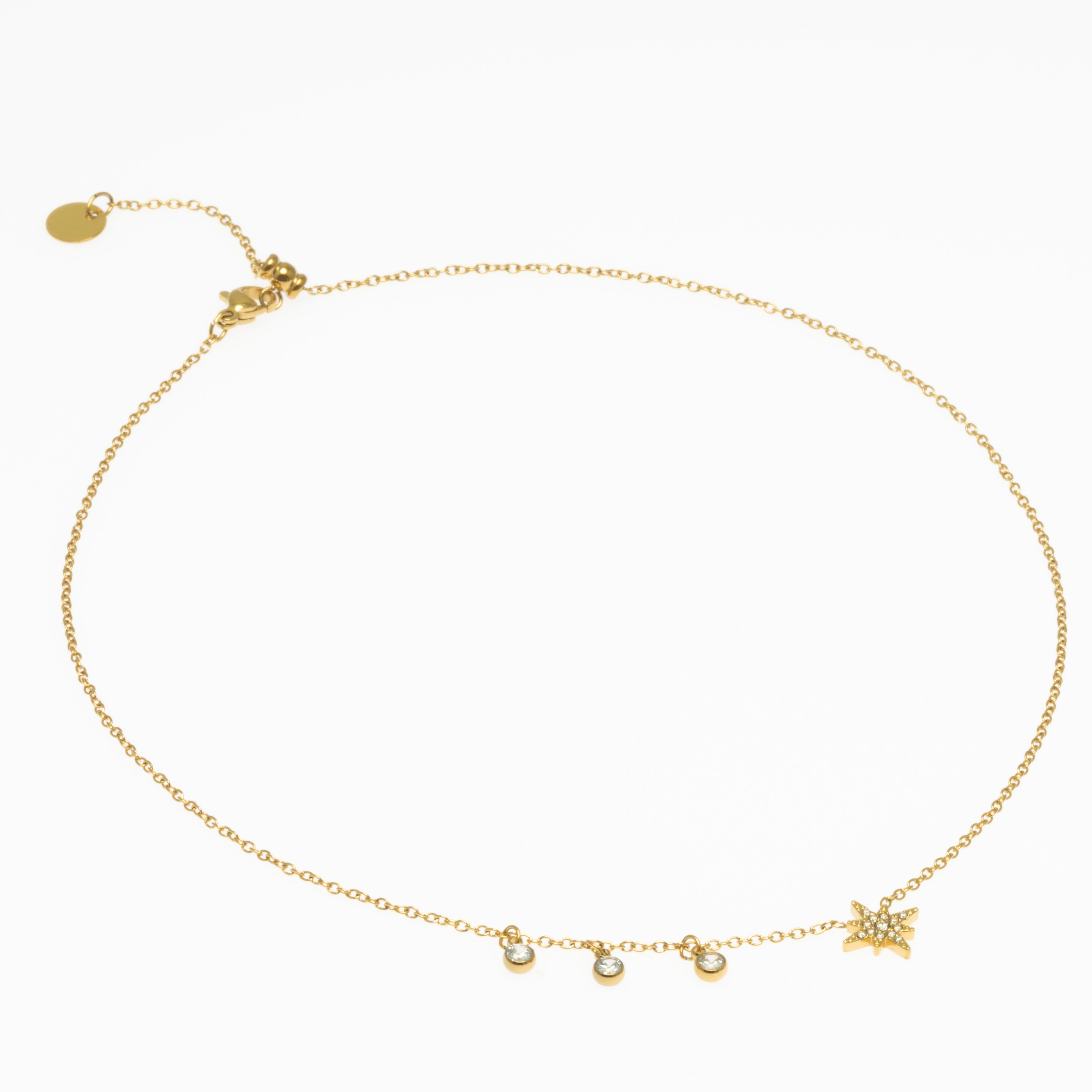Collier Pendentif Strass Étoile