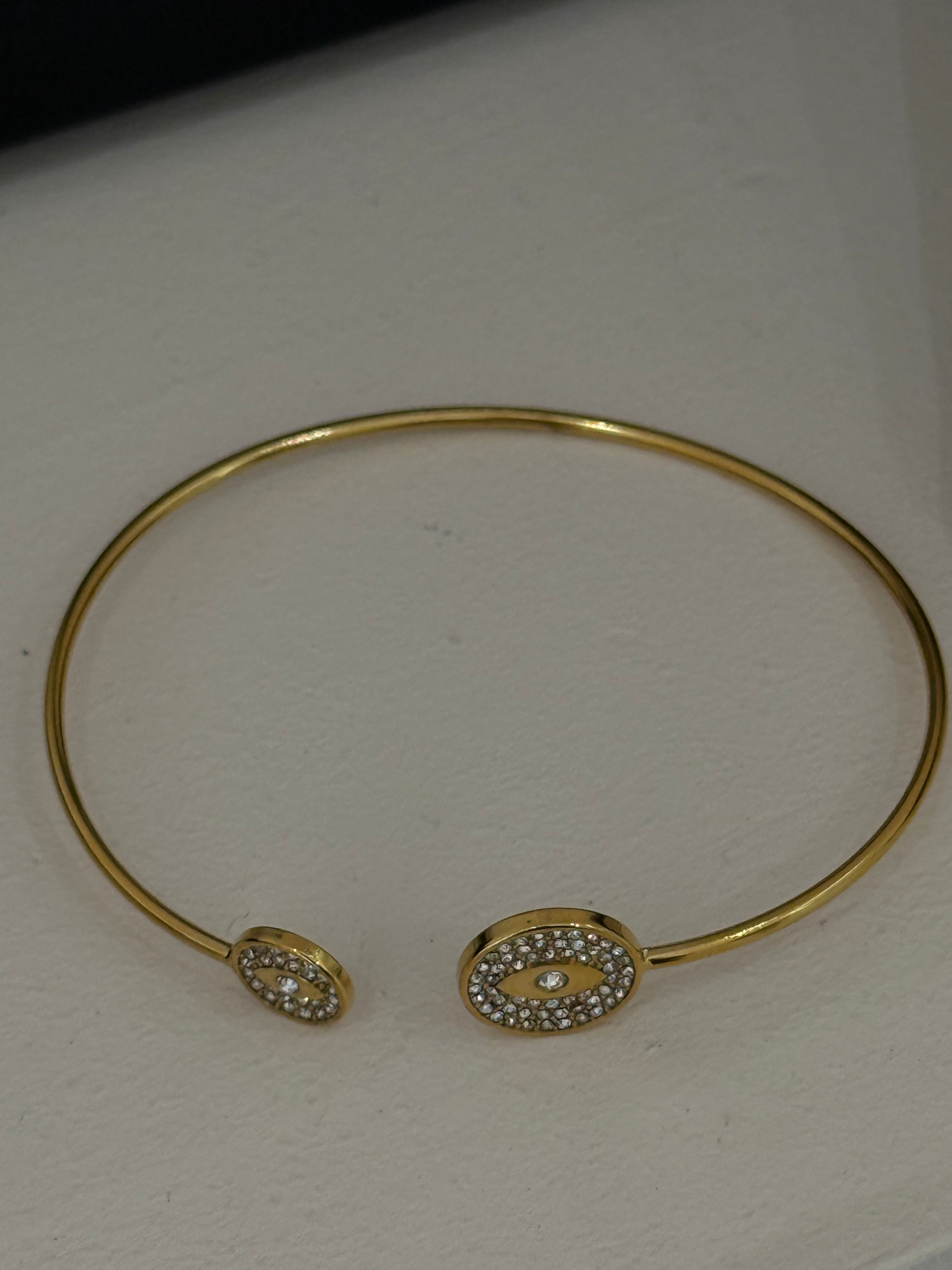 Bracelet Doré rond Œil