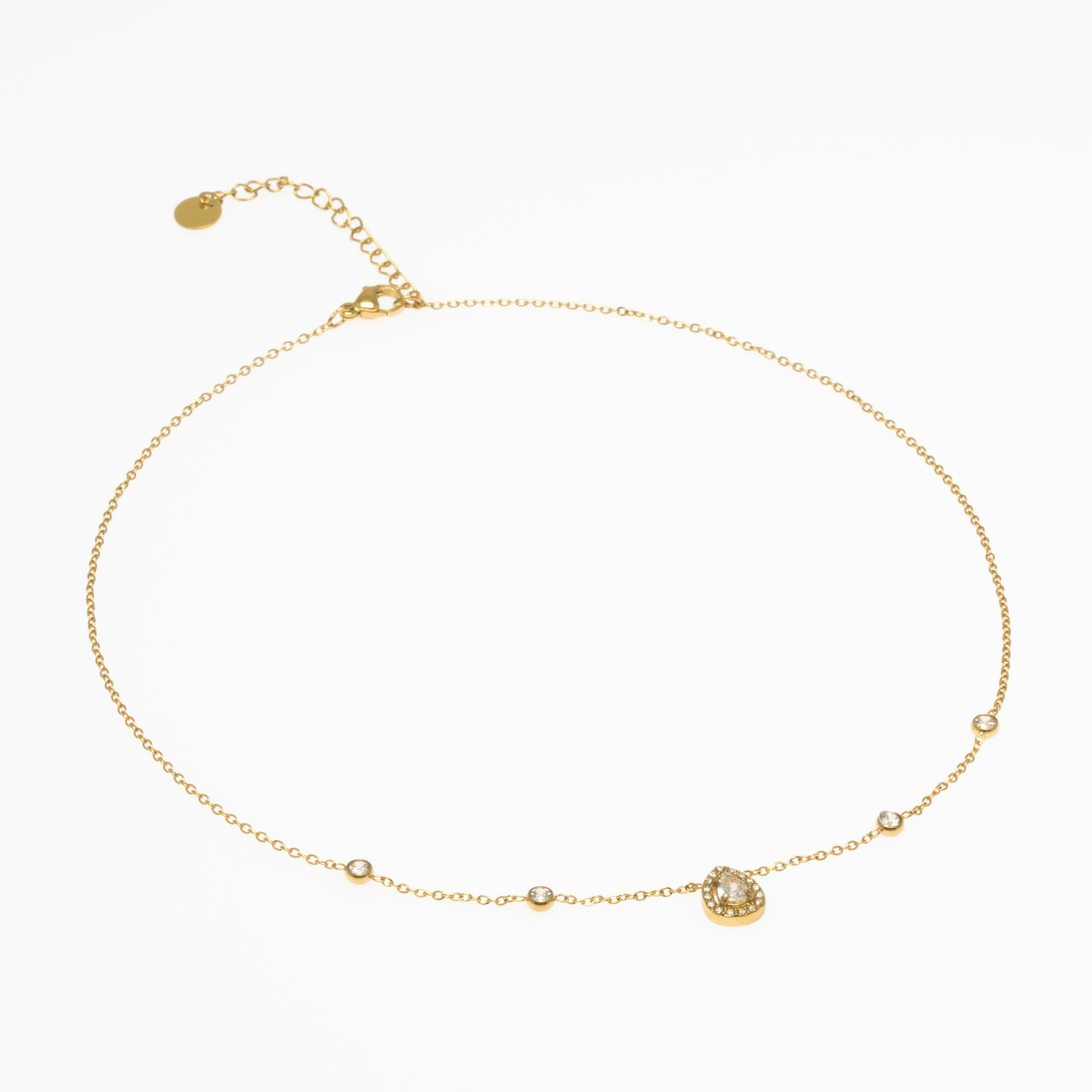 Collier Pendentif Poire Éclat