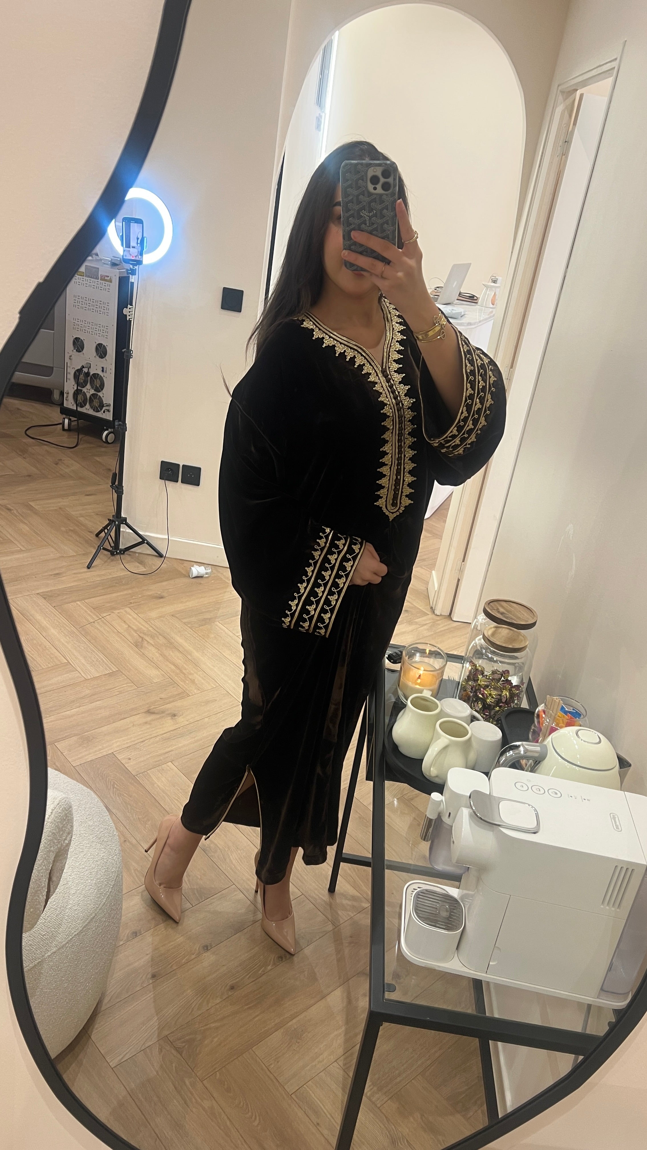 Caftan velours - Marron