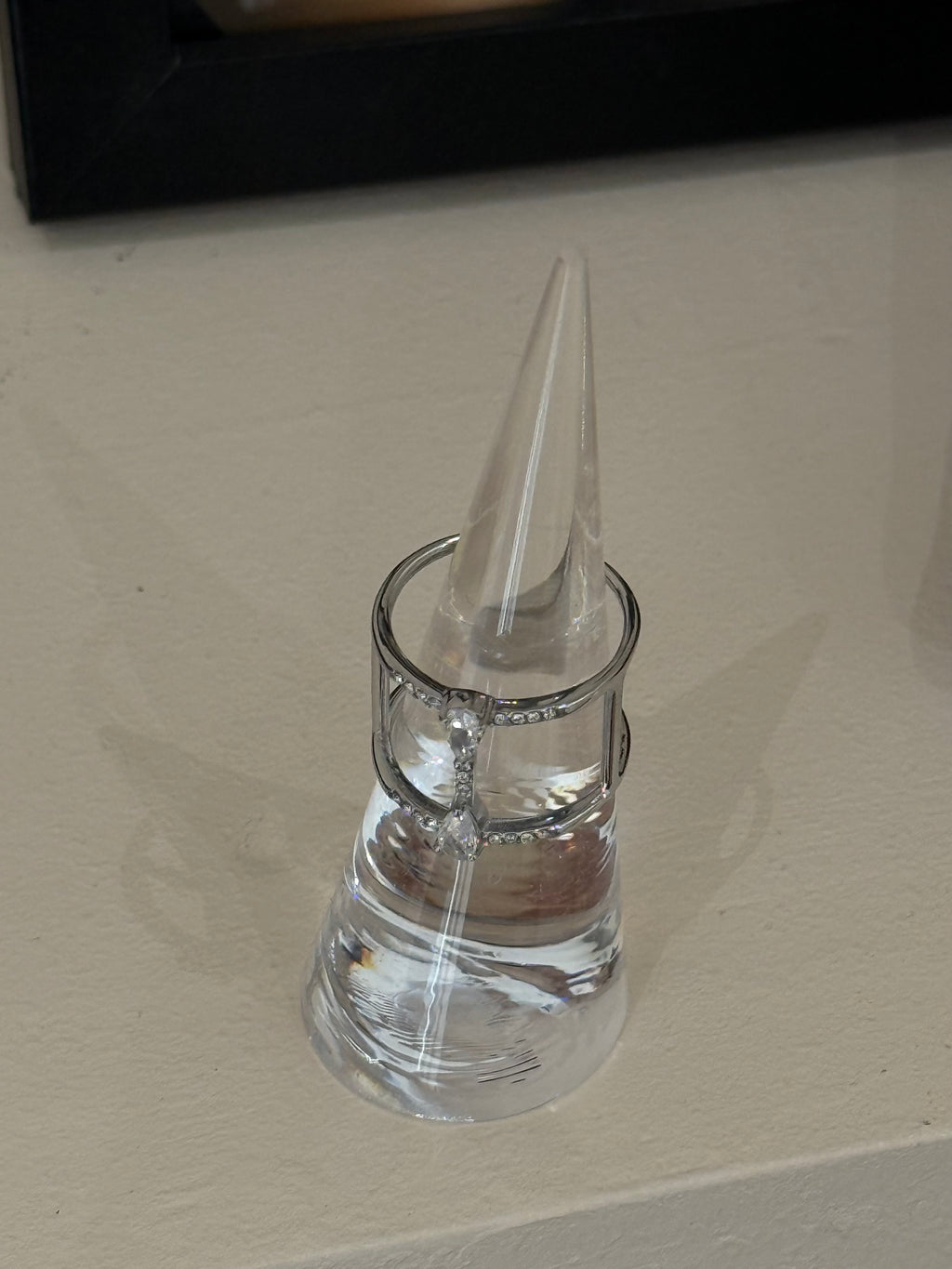 Bague fine Doré 2 Zircons