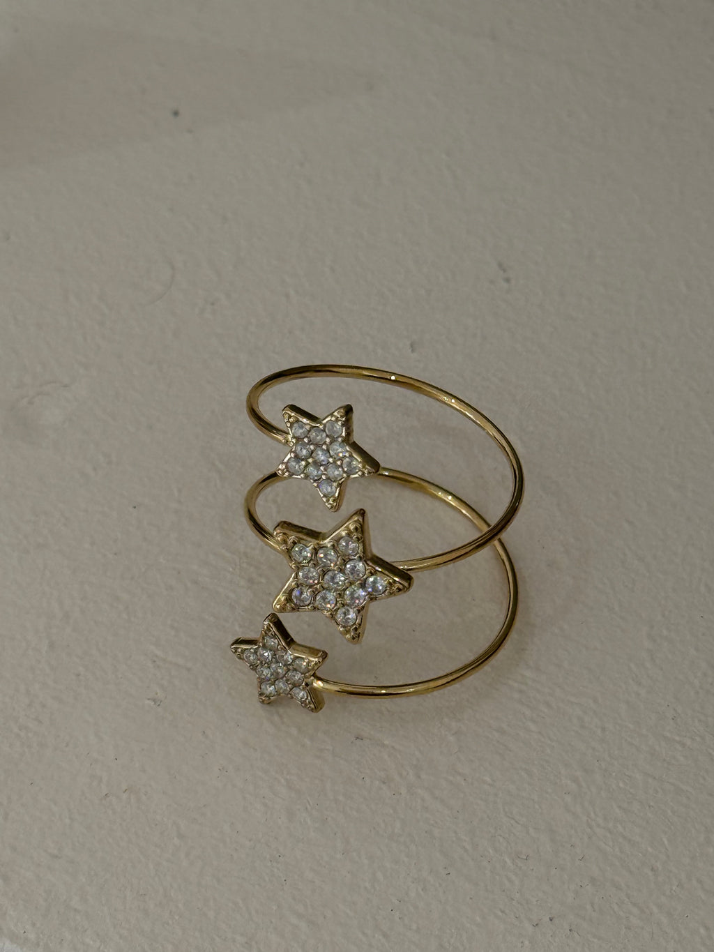 Bague fine Doré 3 Étoiles