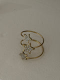 Bague fine Doré 3 Étoiles