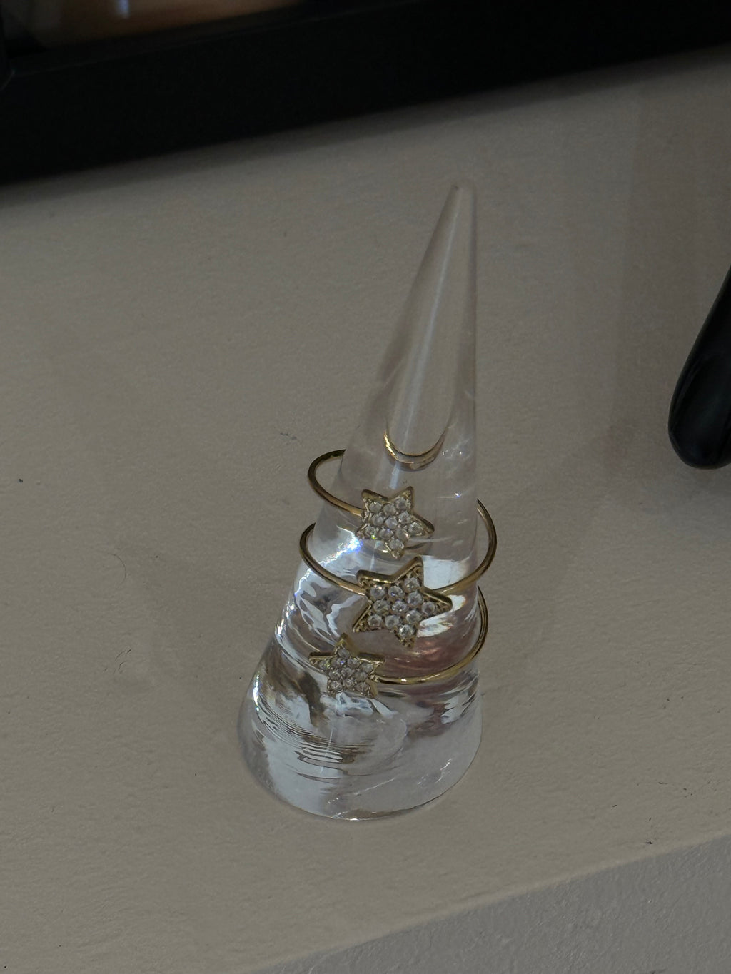 Bague fine Doré 3 Étoiles