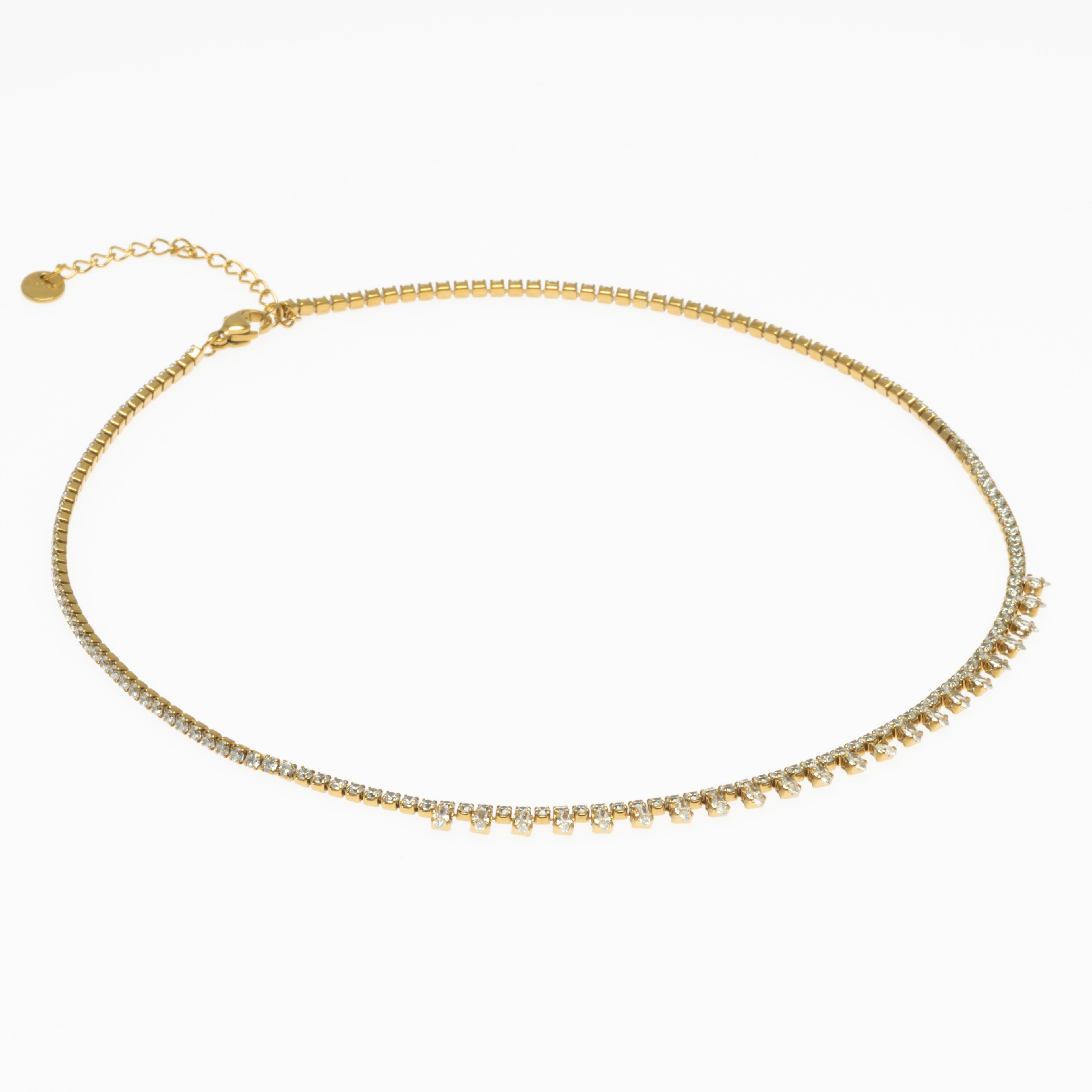 Collier Rivière Structurée Doré
