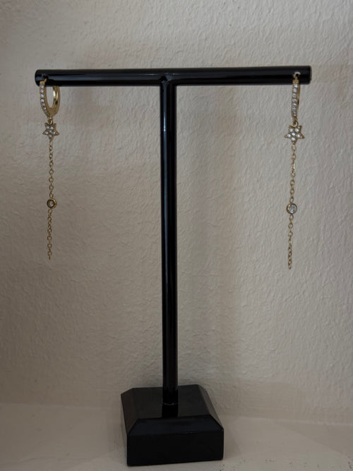 Boucles d'oreille Étoile pierreDoré