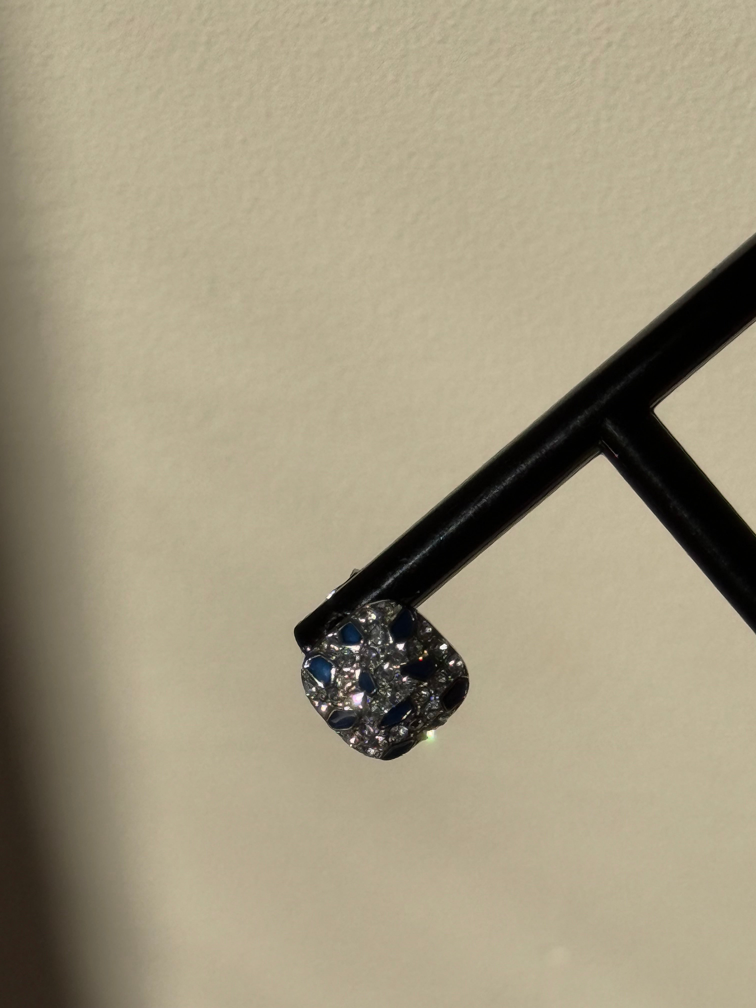 Boucles d’oreilles Bleu Argent