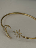 Bracelet Doré Étoile Lune
