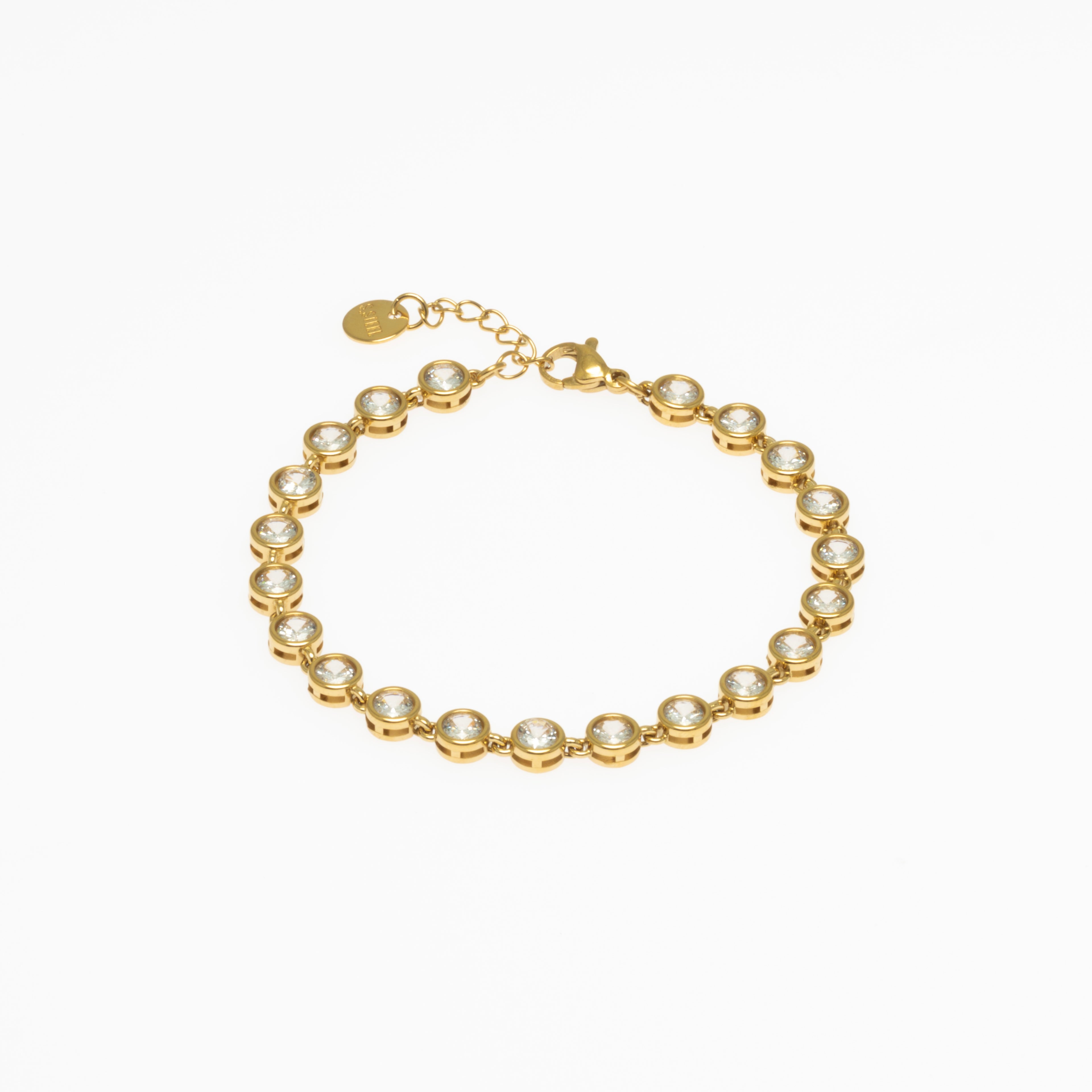 Bracelet Cercle Cristal Doré