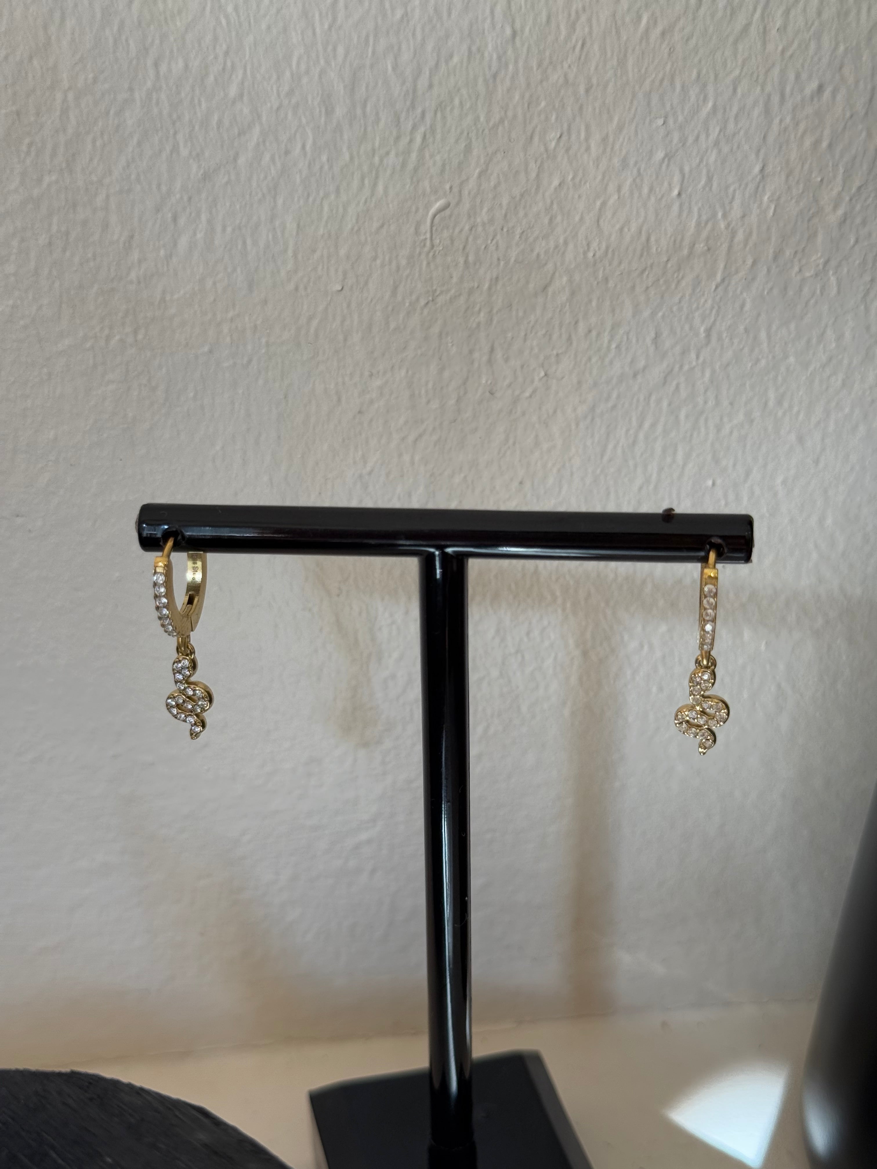 Boucles d'oreille Serpent Doré