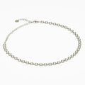 Collier Cercle Cristal Argenté