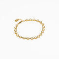Bracelet Cœurs Blancs Doré