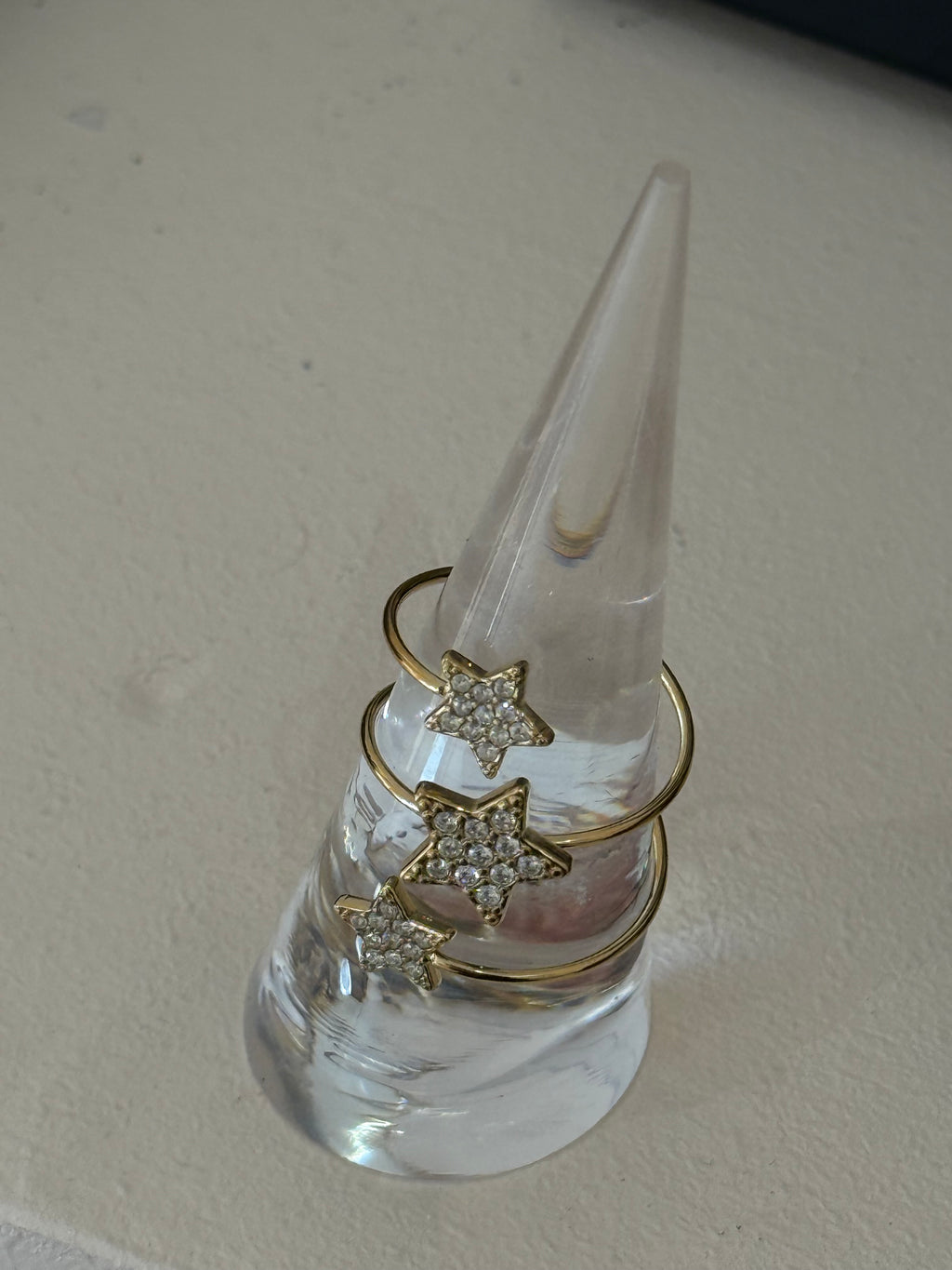 Bague fine Doré 3 Étoiles