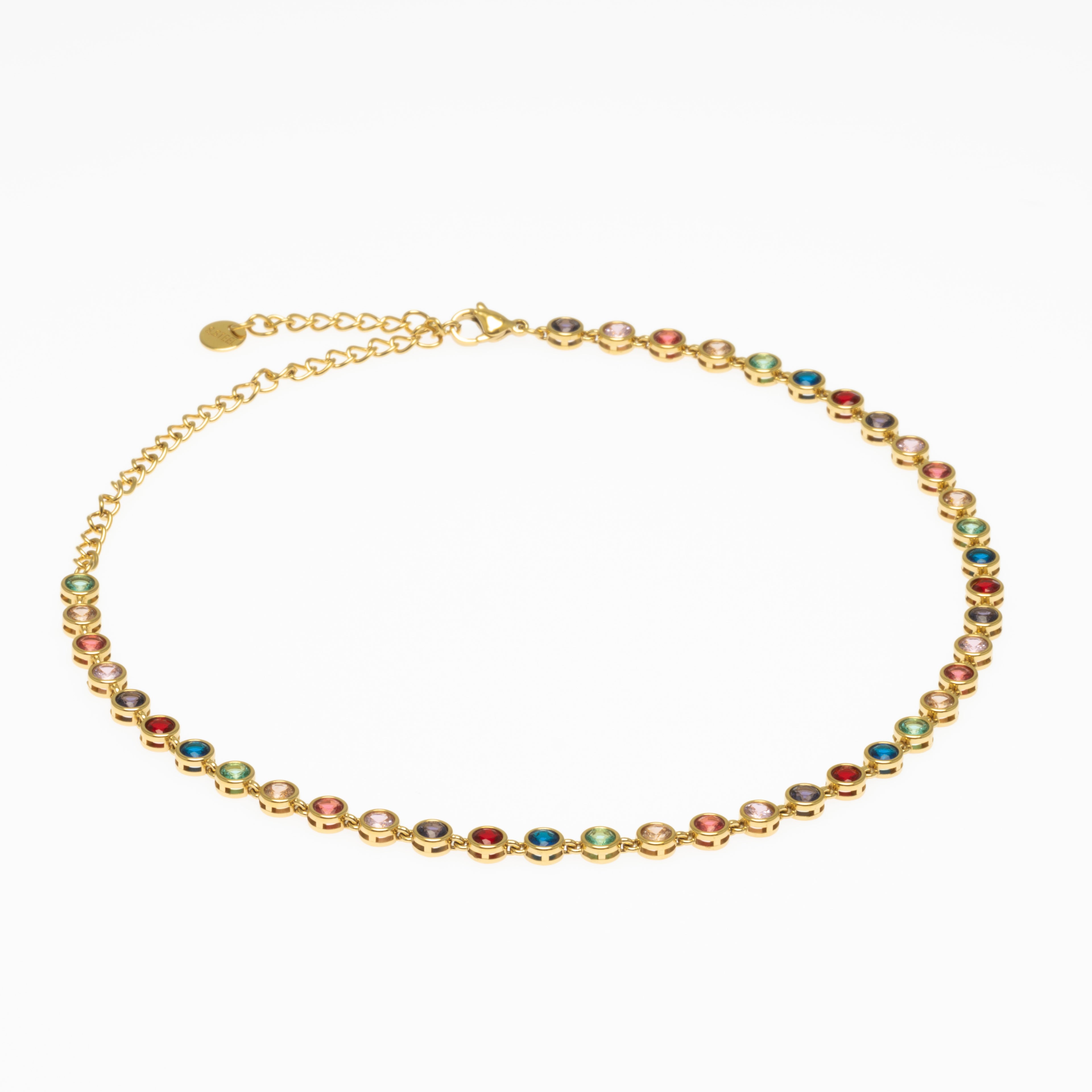 Collier Cercle Cristal Multicolore
