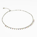 Collier Rivière Structurée Argenté multicolore