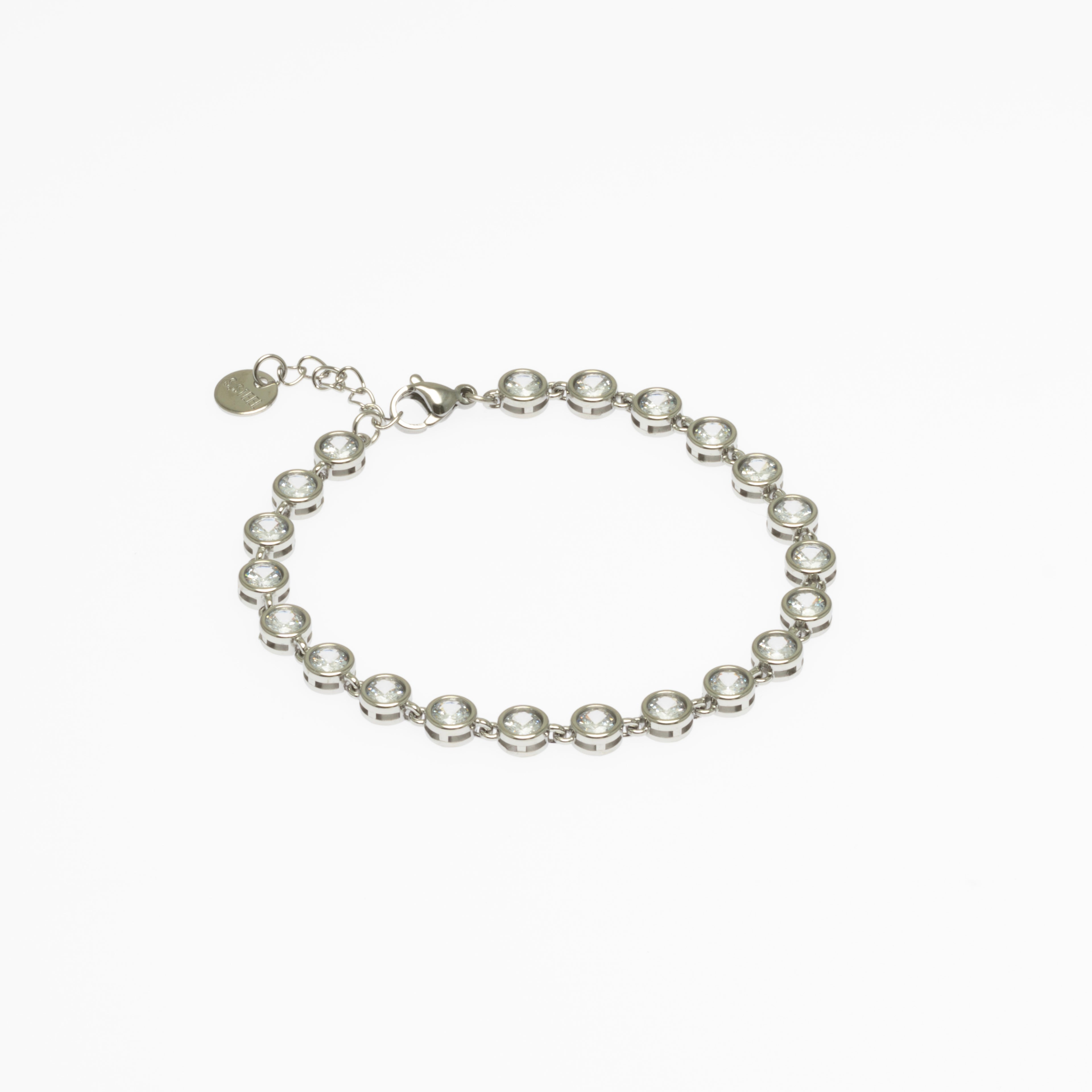 Bracelet Cercle Cristal Argenté