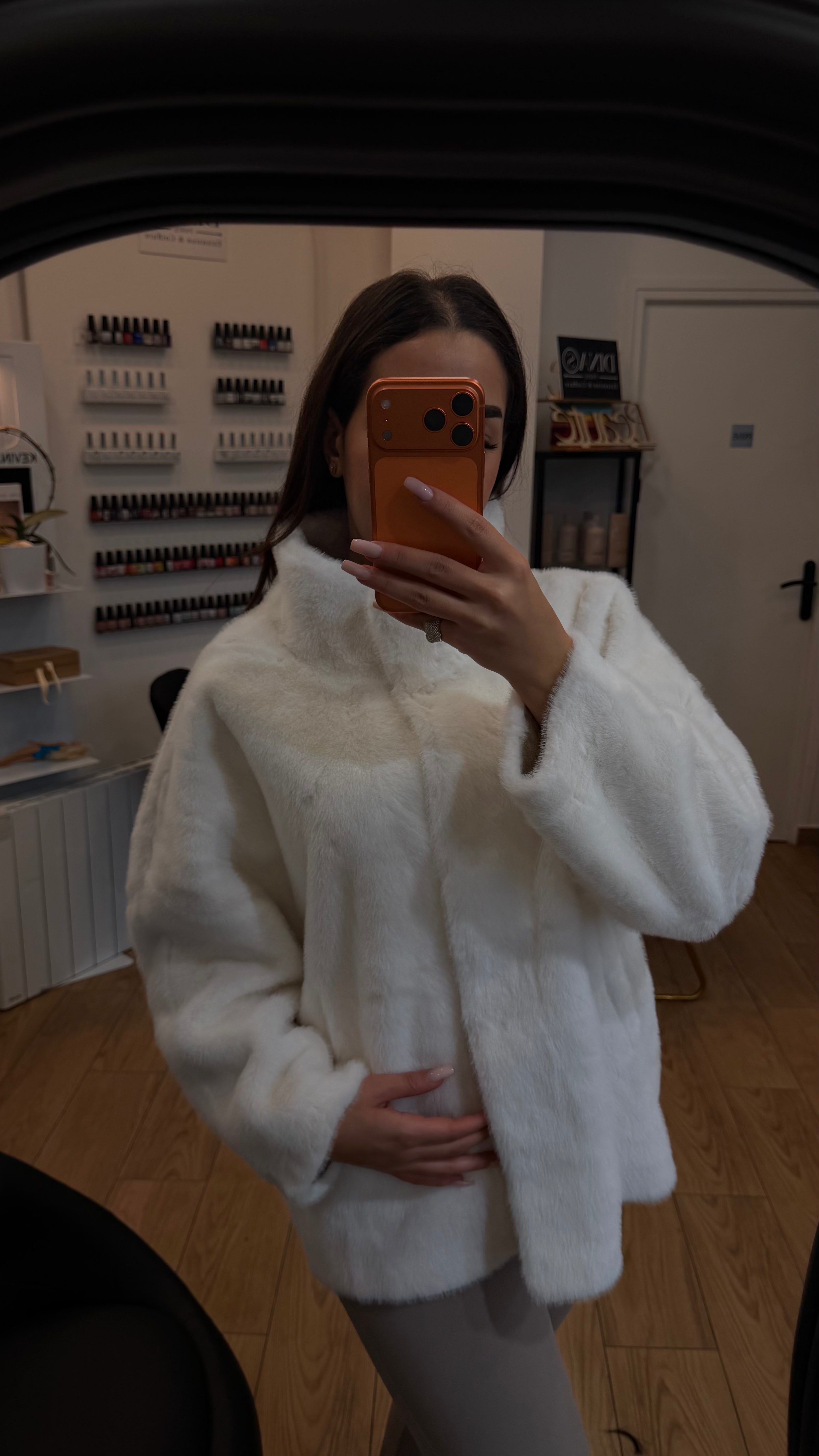 Fausse fourrure - BLANC (Taille unique)