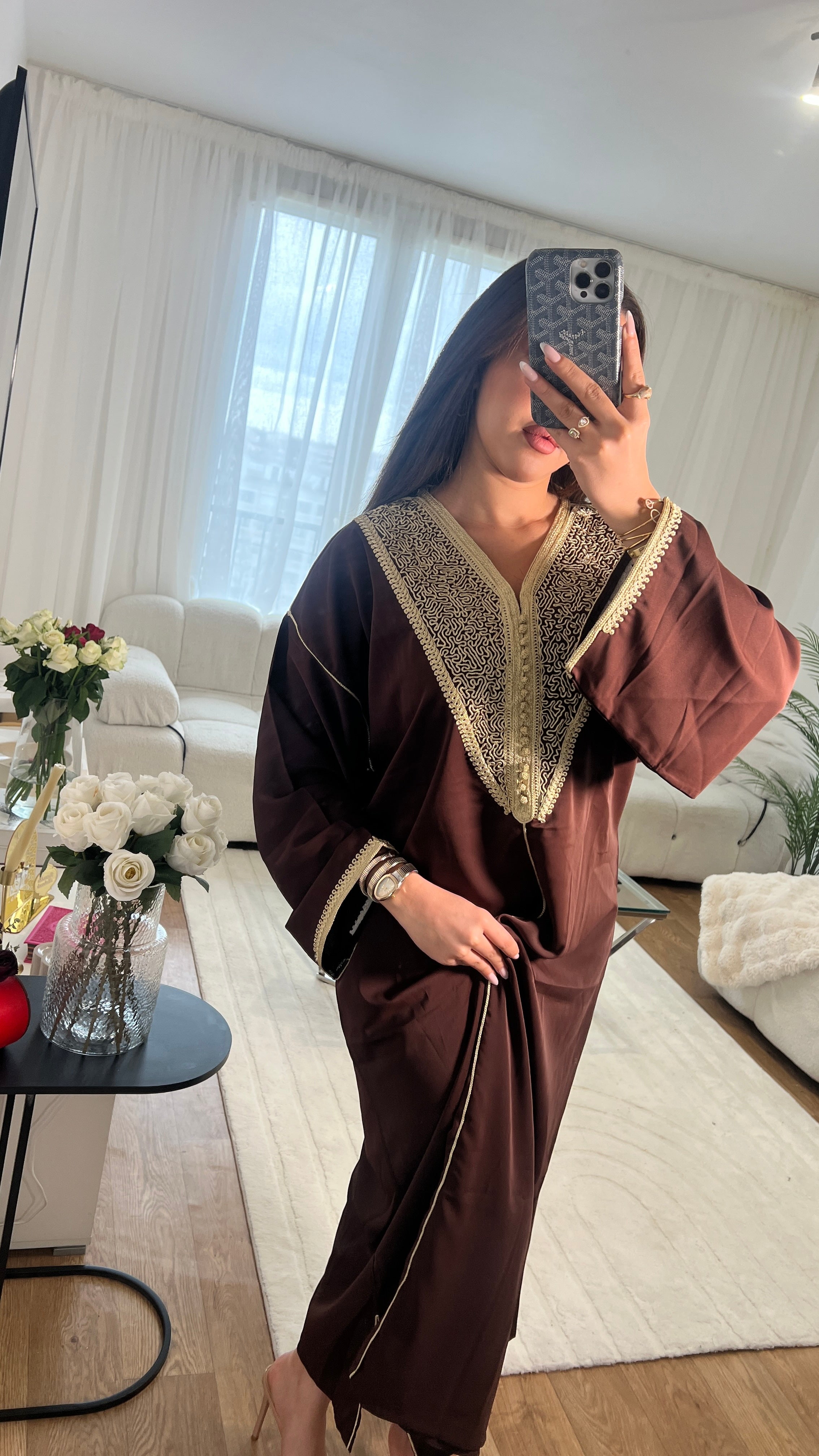 Caftan Marocain léger - Marron