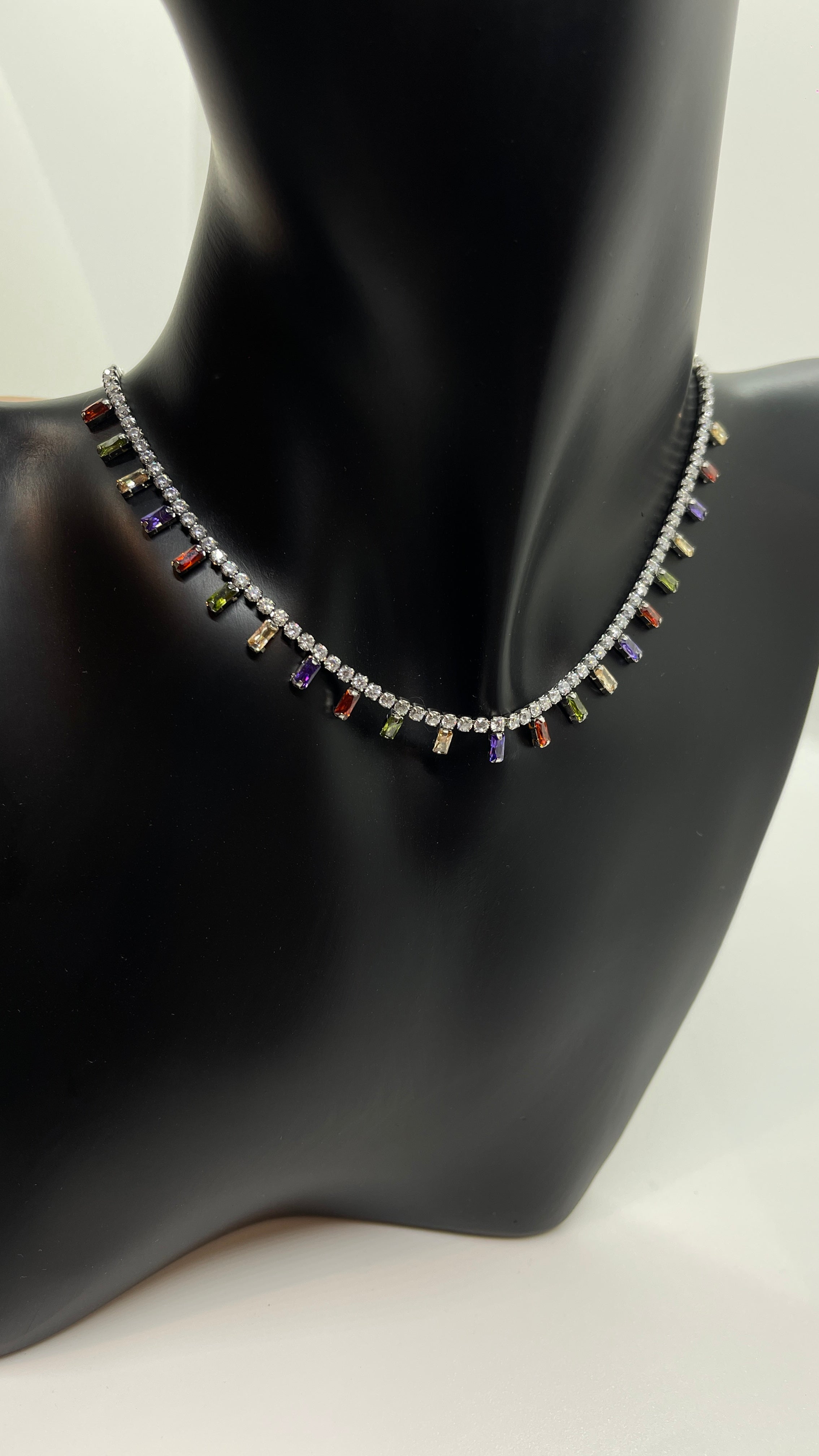 Collier tendance - couleur argent