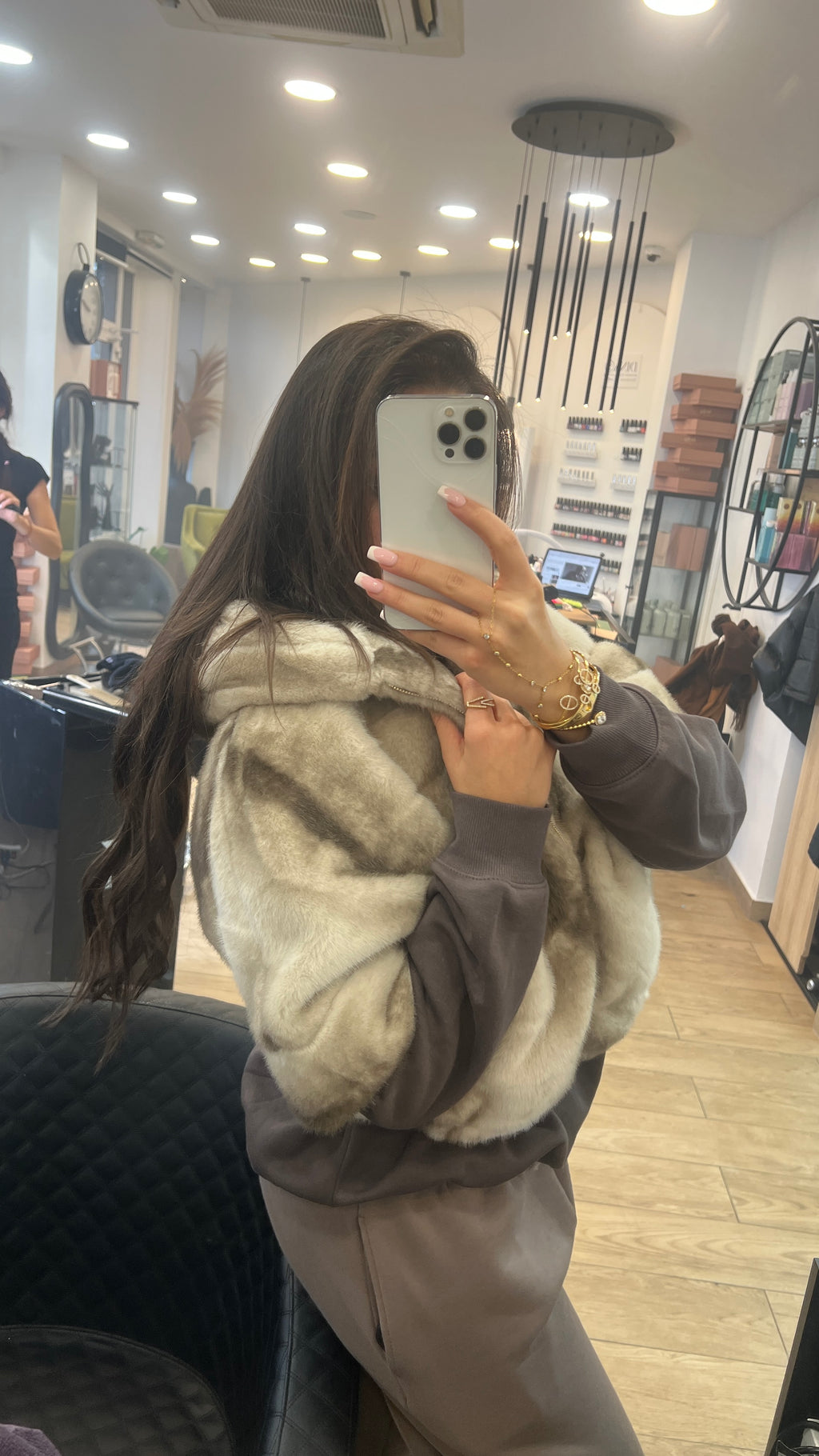 Fausse fourrure - MARRON loup (Taille unique)